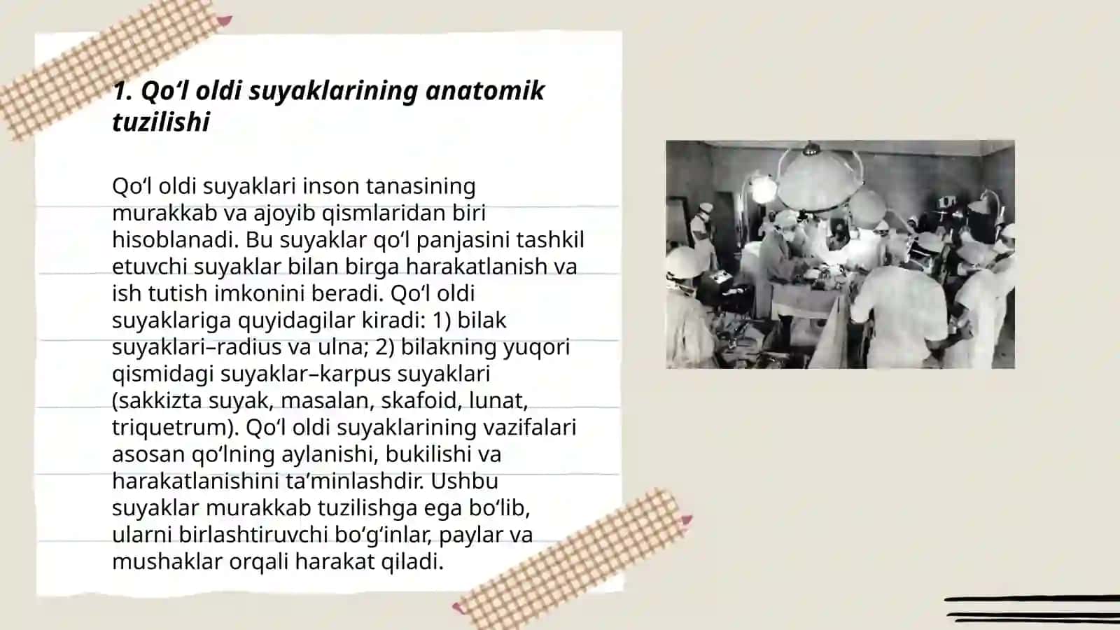 Qoʻl oldi suyaklari vazifasi va patalogiyasi 3