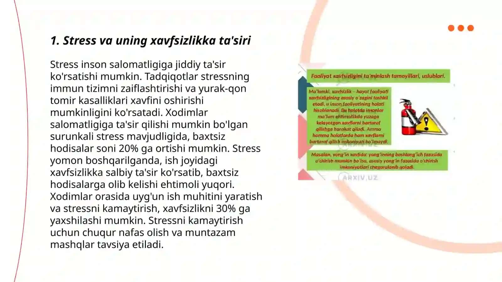 Faoliyat xavfsizligini ta'minlashda psixologik omillarning ahamiyati 3
