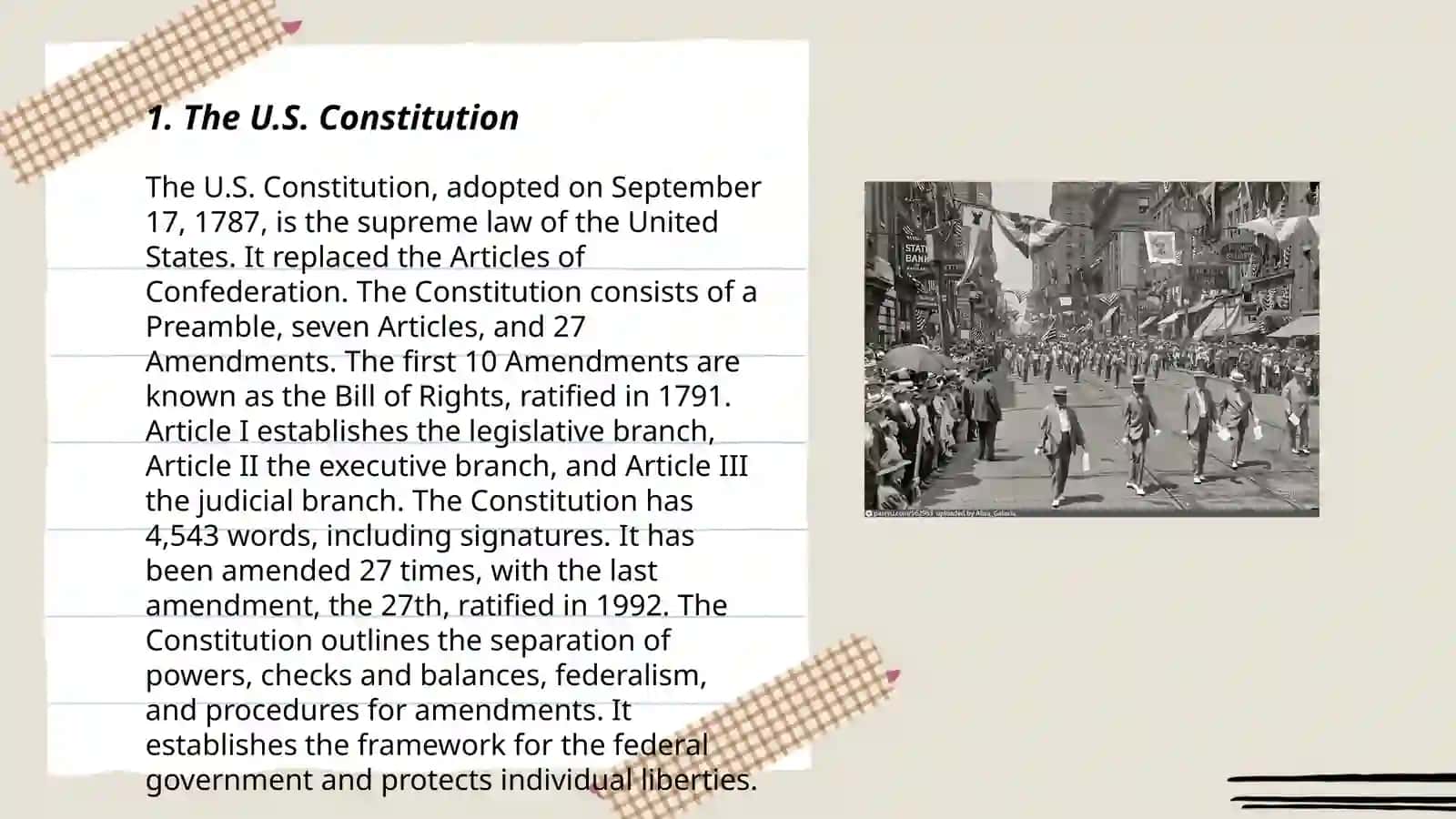The U.S. Constitution 3