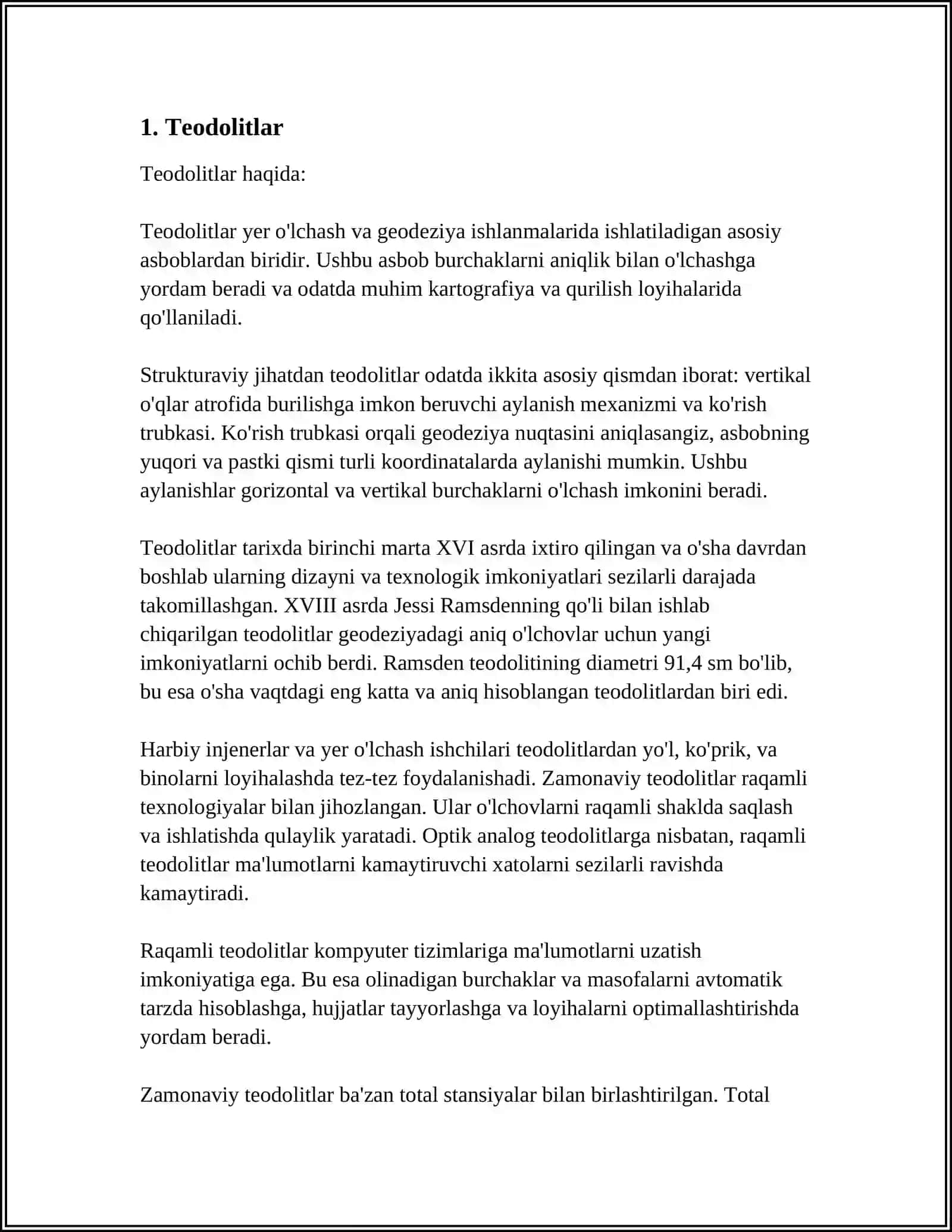 Teodolitlar 3