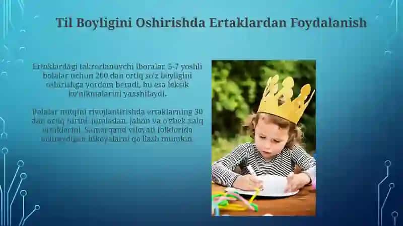 Ertaklar asosida bolalarning nutqini o'stirish 3