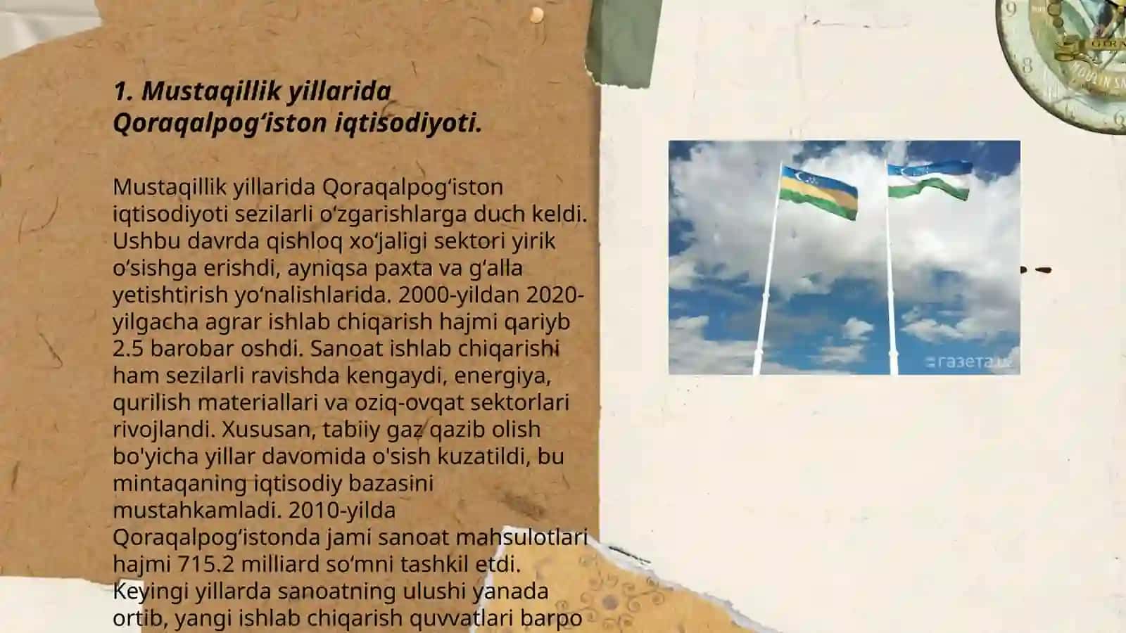 Mustaqillik yillarida Qoraqalpogʻiston iqtisodiyoti 3