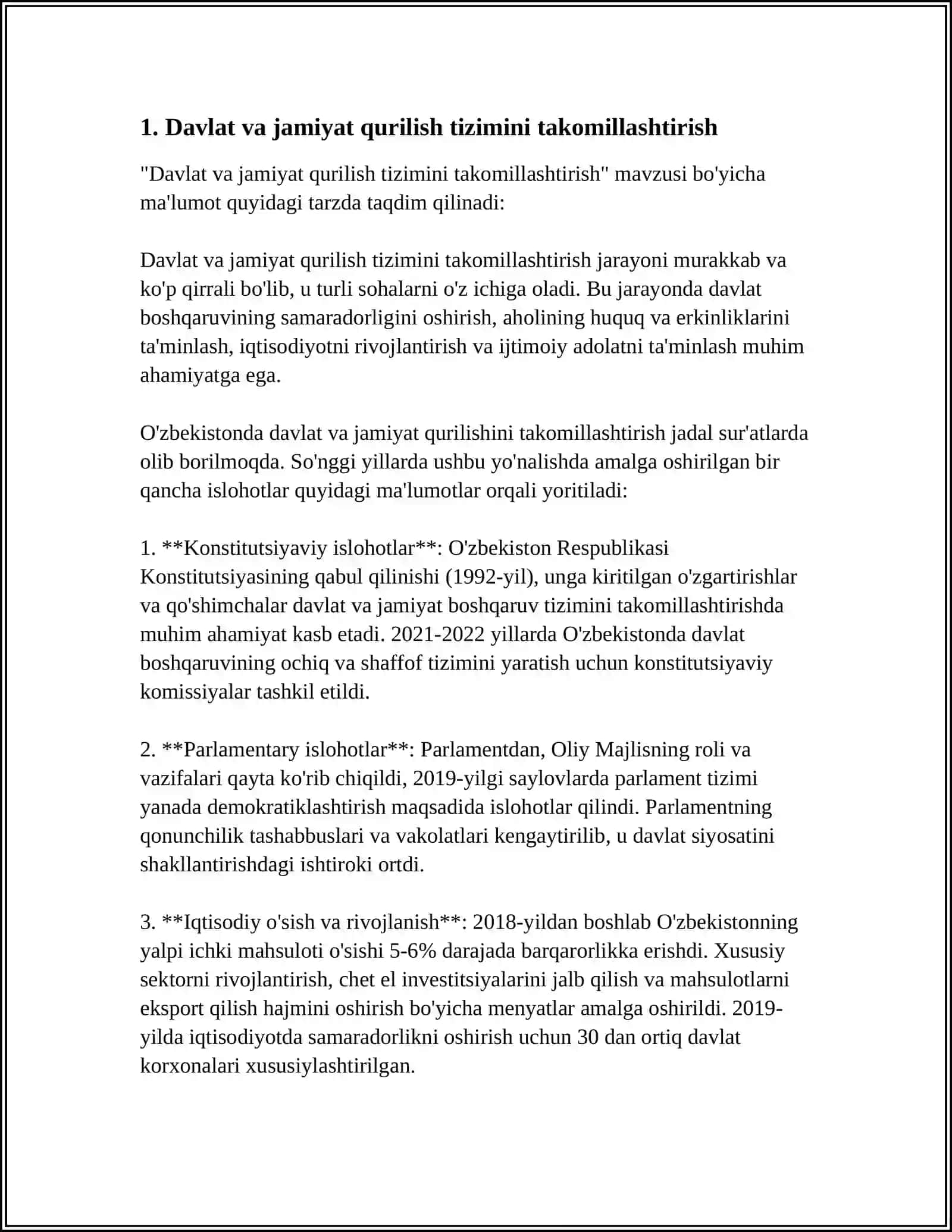 Davlat va jamiyat qurilish tizimini takomillashtirish 3