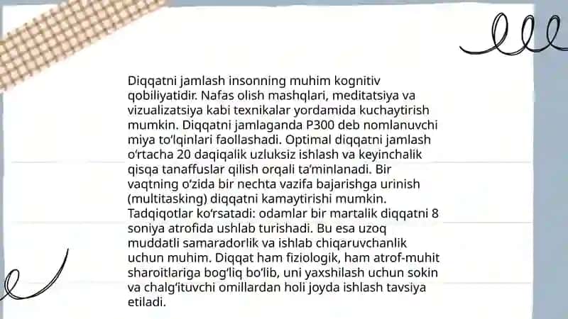 Diqqatning xususiyatlari 3