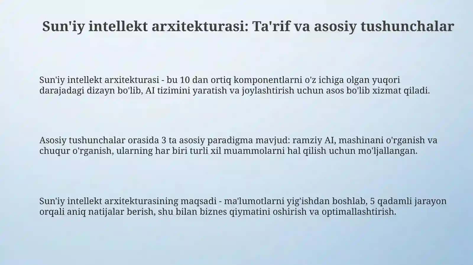 Sunʼiyintellektarxitekturasini 3