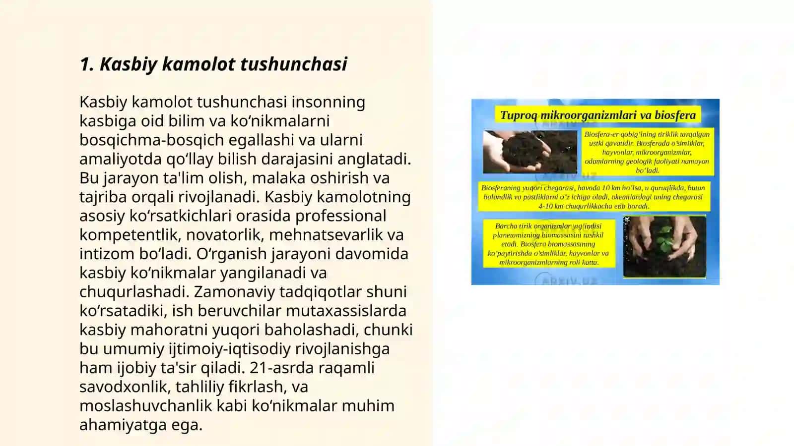 Kasbiy kamolotning o'ziga xosligi uning bosqichlari va o'rganish mezonlari by Gulsanam Lapasova 3