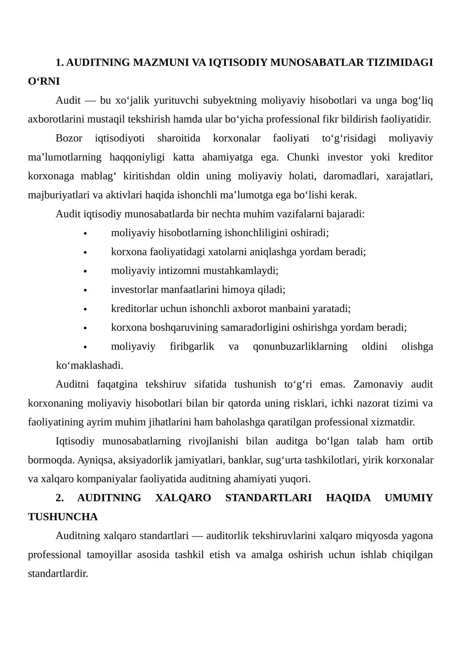 IQTISODIY MUNOSABATLAR TIZIMIDA AUDITNING XALQARO STANDARTLARI O‘RNI VA AHAMIYATI 3