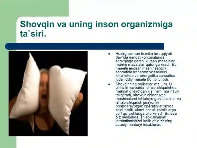 Ishlab chiqarishda shovqin, tebranish, ximoya usullari 3