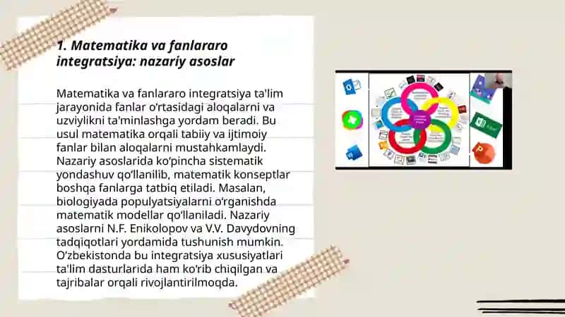 Matematika oʻqitishda fanlararo uygʻunlashuv 3