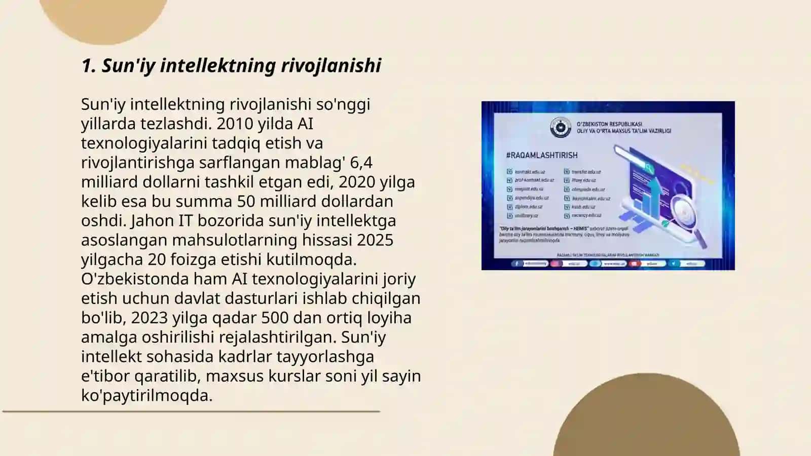 Kelajak texnologiyalari va raqamlashtirish oqibatlari 3