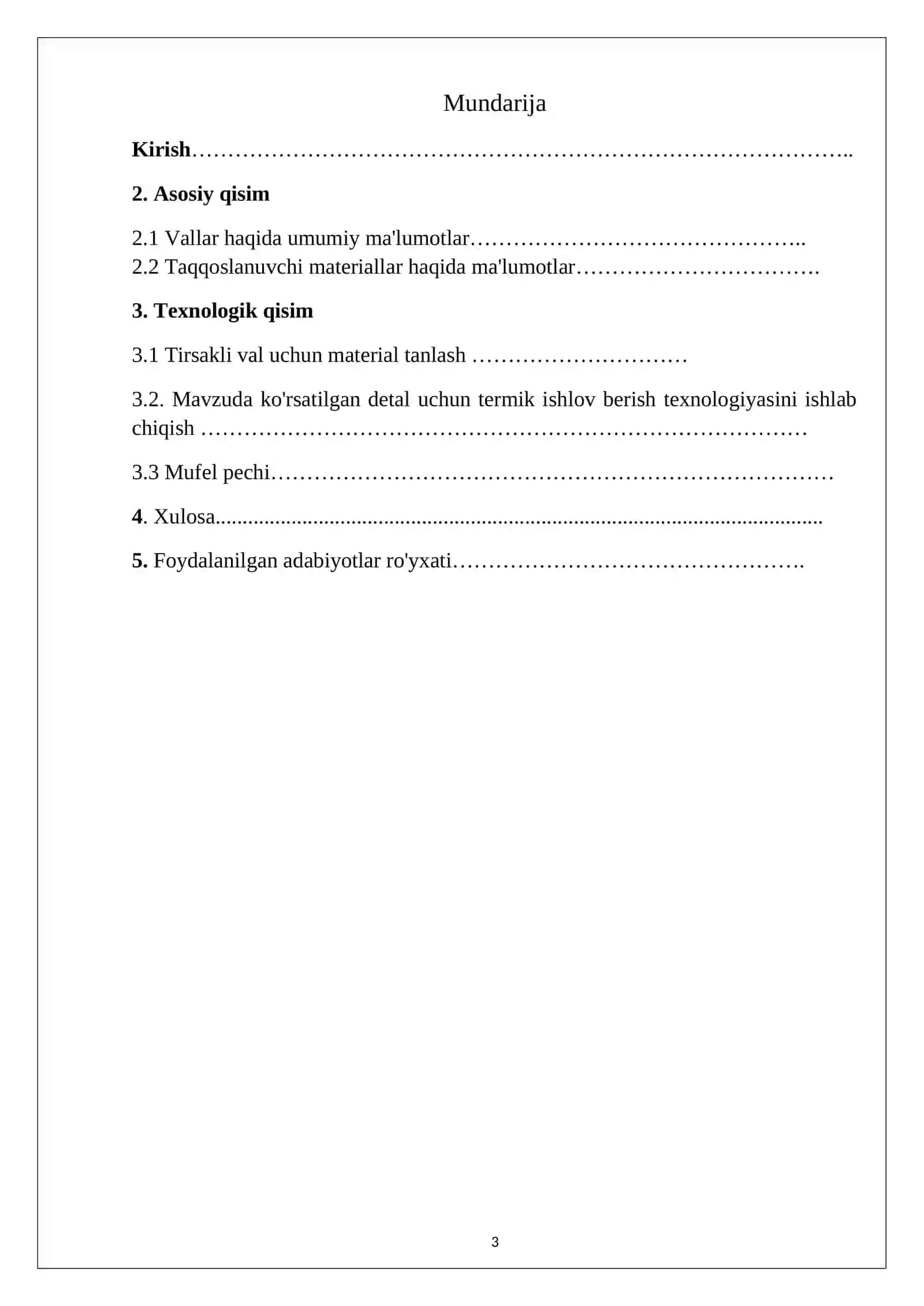Tirsakli val uchun material tanlash va uni termik ishlov berish texnologiyasi 3