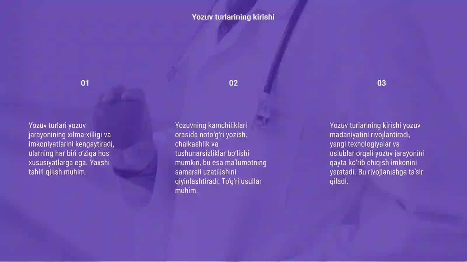 Yozuv turlari va yozuvning kamchiliklari 3
