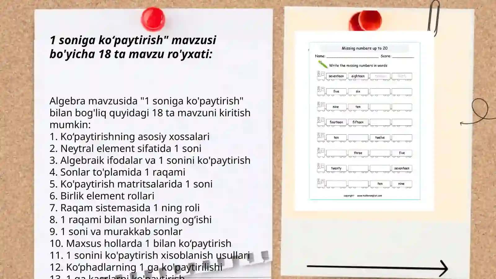 Bir xonali sonlarni 1 soniga koʻpaytirish 3