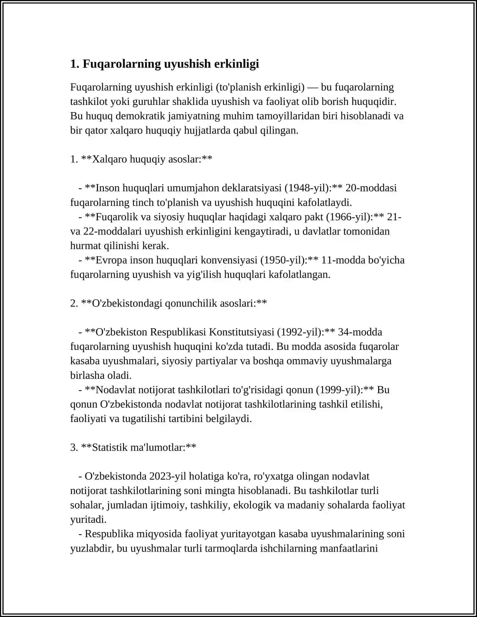 FUQAROLARNING JAMOAT BIRLASHMALARIGA UYUSHISH VA OMMAVIY HARAKATLARDA ISHTIROK ETISH HUQUQI 3