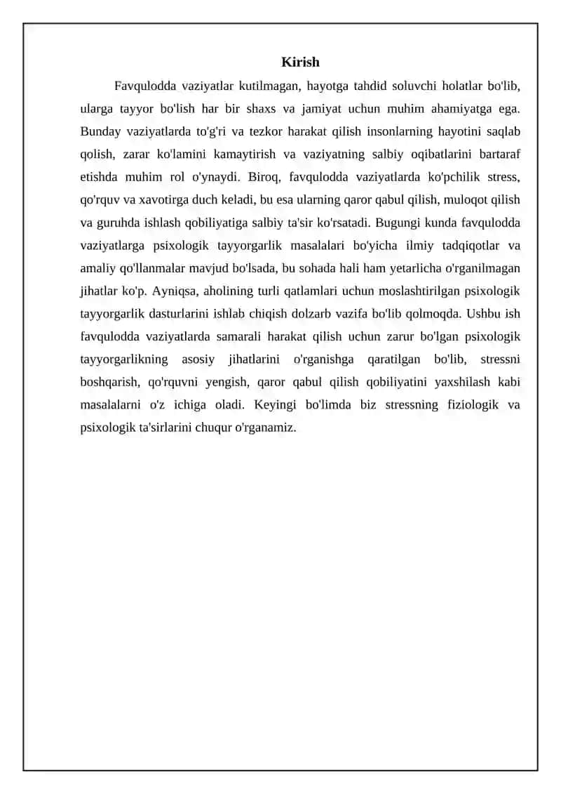 Favqulotda vaziyatlarda harakat qilishga pisixologik tayyorlanish 3