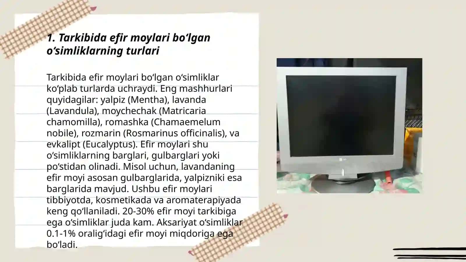 Tarkibida efir moylar bo‘lgan dorivor o‘simliklar 3