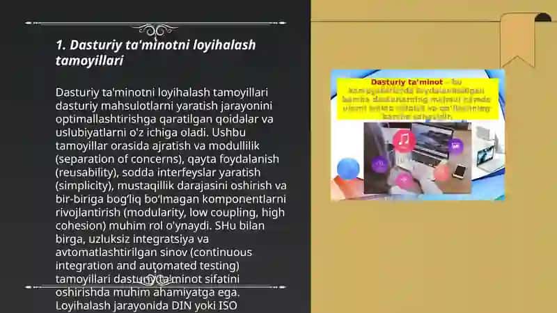 Dasturiy Taminotni Konstruktsiyalash Tamoyillari 3