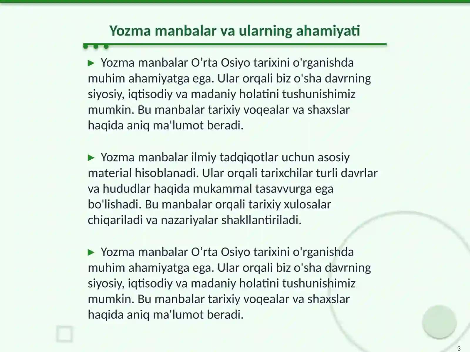 O’rta Osiyo tarixiga oid rus va yevropa tillaridagi yozma manbalar 3
