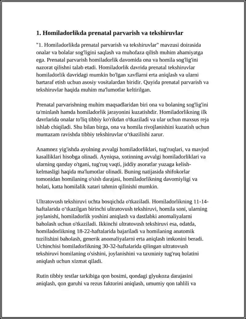 ONALAR VA BOLALAR SOGLIGINI SAQLASH MUHOFAZA QILISH TAHLIL QILISH 3