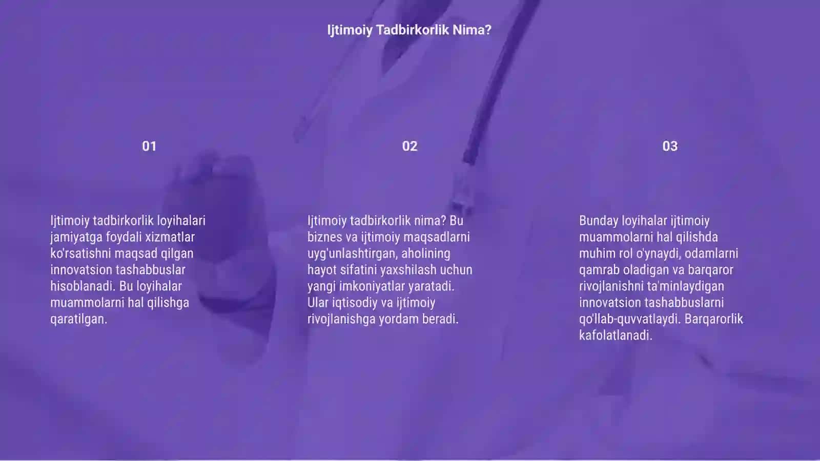 Ijtimoiy tadbirkorlik loyihalari 3