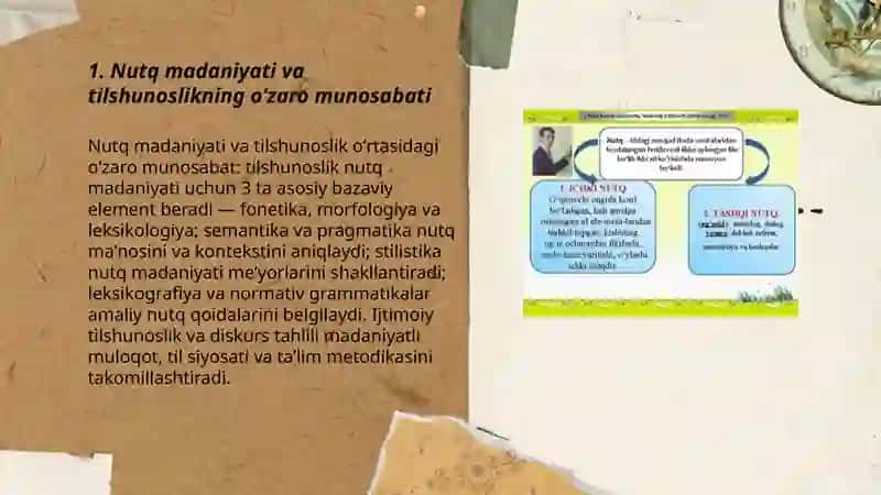 Nutq madaniyati fanining boshqa fanlar bilan oʻzaro munosabati 3