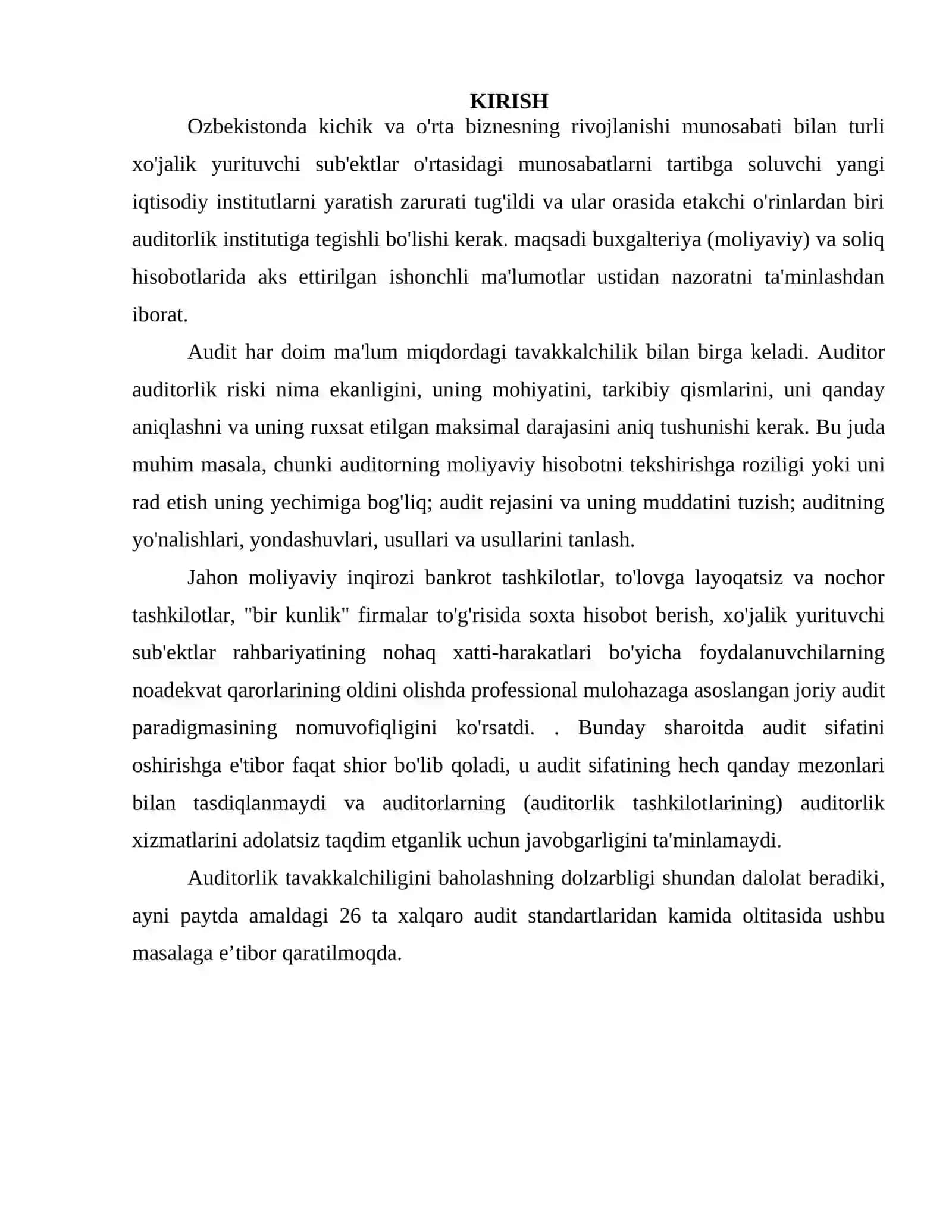 Auditning muhimlik darajasining nazariy jihatlari 3