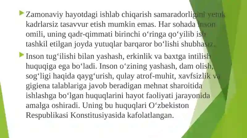 Hayot faoliyati xavfsizligi 3