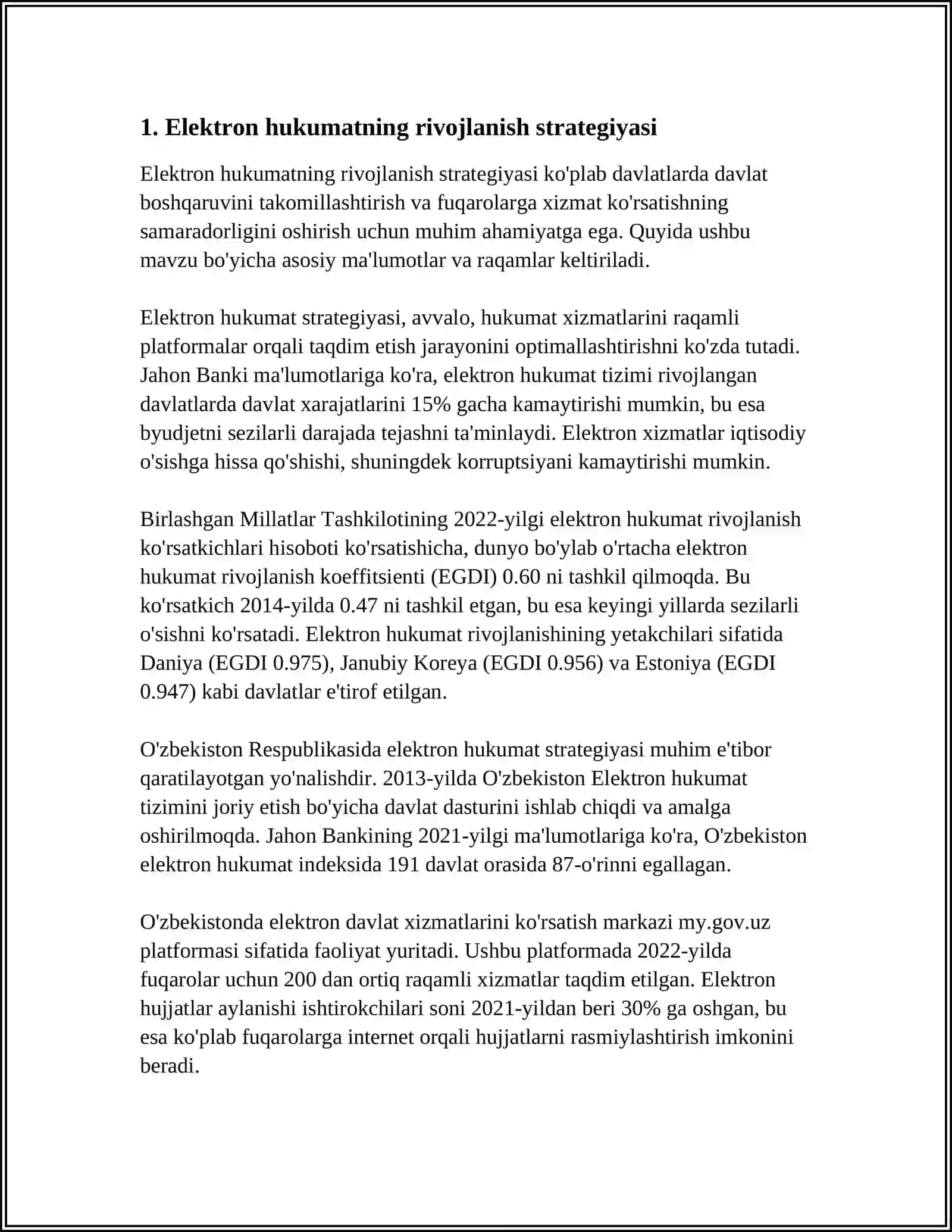 OʻZBEKISTON RESPUBLIKASI ELEKTRON HUKUMAT SOHASIDA AMALGA OSHIRILAYOTGAN ISLOHOTLAR 3