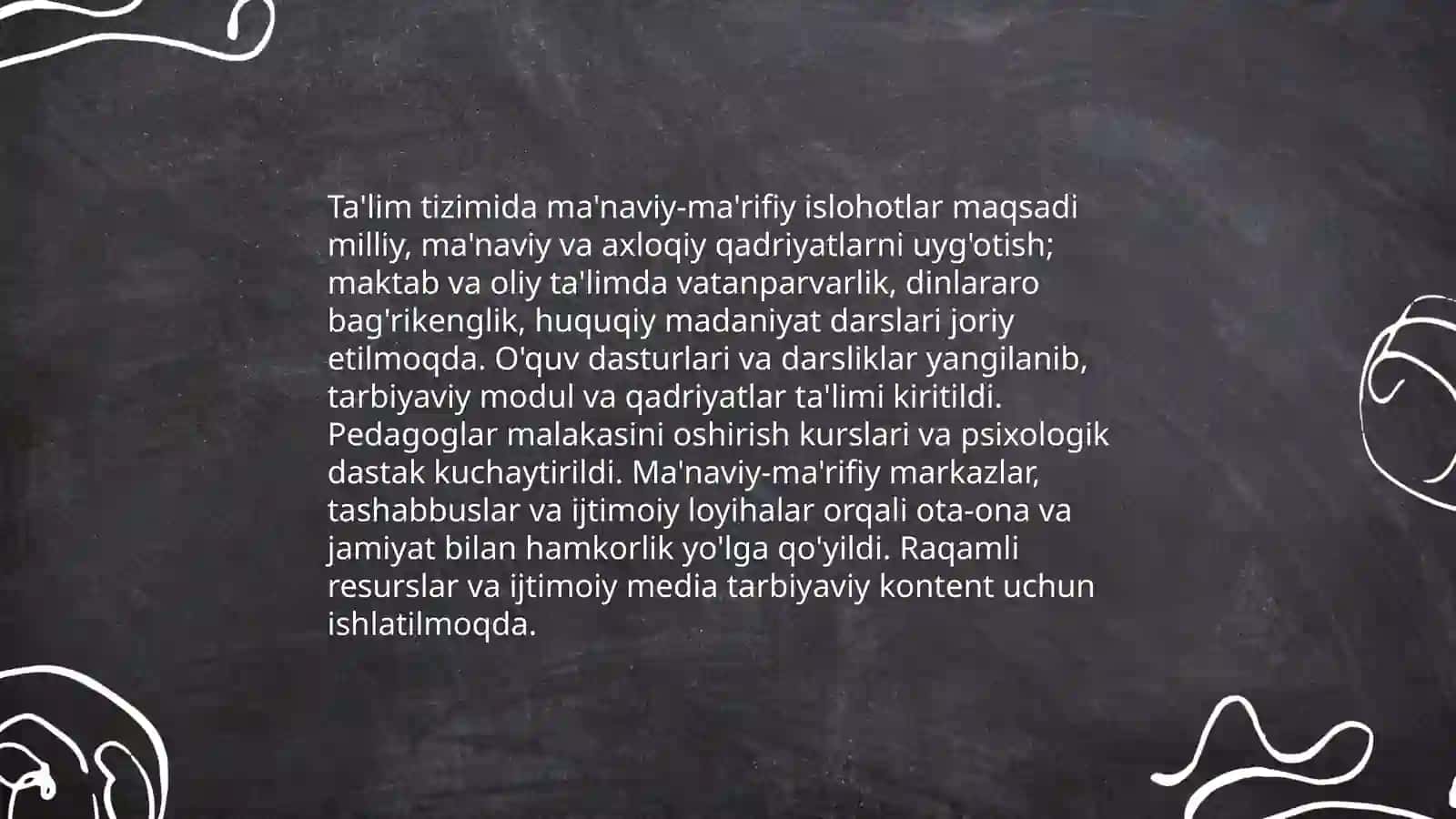 Yangi Oʼzbekistonda amalga oshirilayotgan maʼnaviy oʼzgarishlar 3