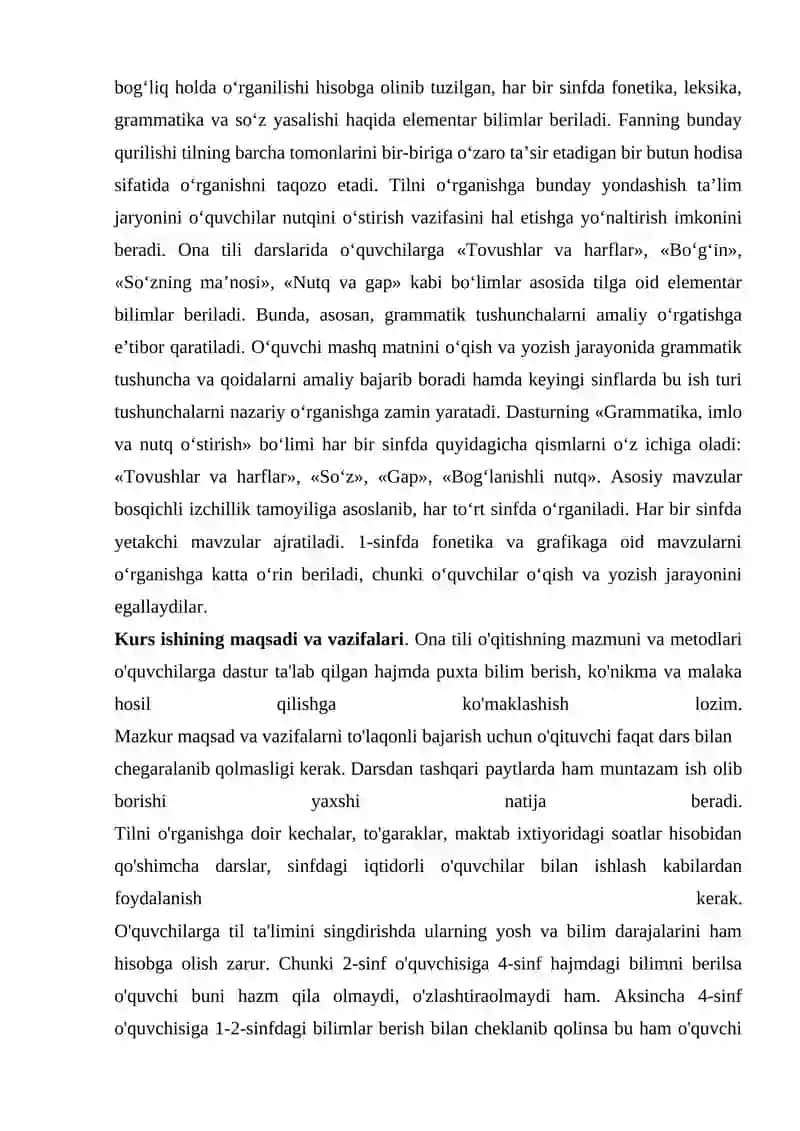 BOSHLANG'ICH SINFDA UNLI TOVUSH VA HARFLARNI O'RGANISH 3