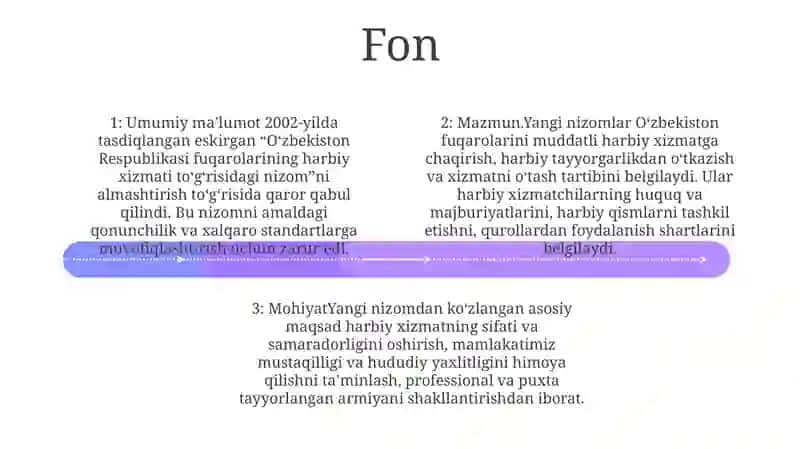 O‘Zbekiston Respublikasi Fuqarolarining Harbiy Xizmatni O‘Tash Tartibi To‘G‘Risidagi Nizomni Tasdiqlash Haqida 3