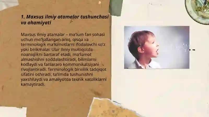 Maxsus ilmiy atamalarni qo'llash va ilmiy nutq madaniyati 3
