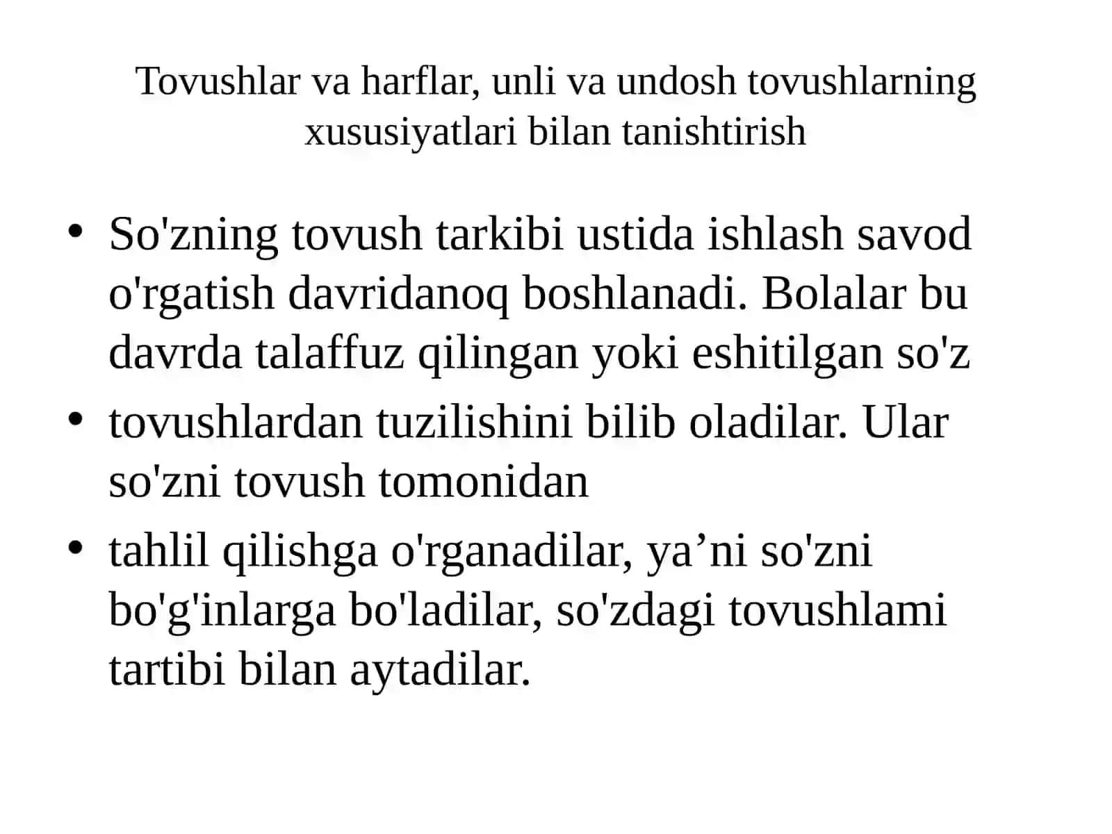 Fonetika va Grafika asoslarini o'rgatish metodikasi 3