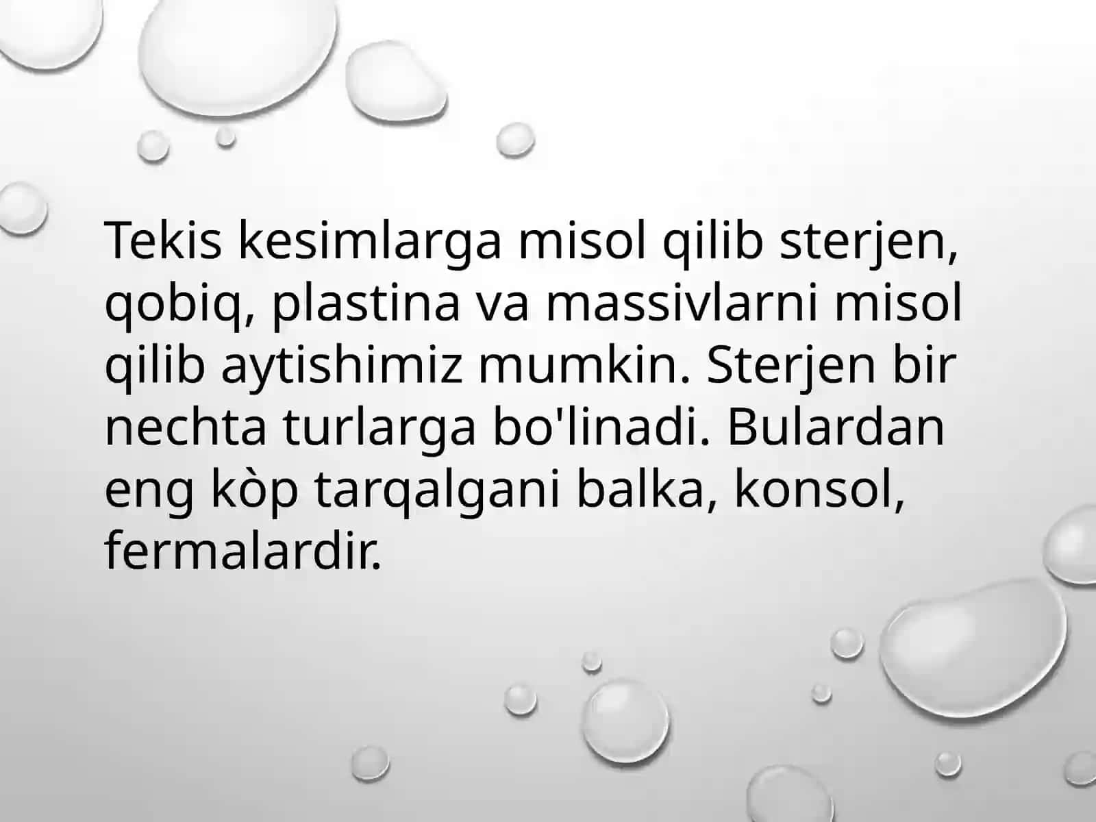 Tekis kesimlarning geometrik xarakteristikalari 3