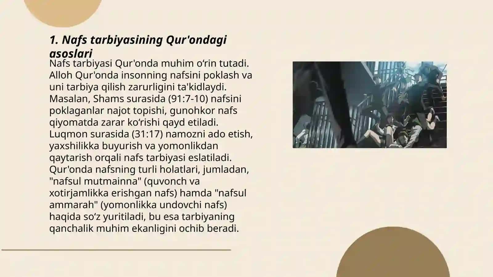 Tasavvuf ta'limotida Qur'ondagi nafs tarbiyasi, zuhd va zohidlikka oidg'oyalarining rivojlantirilishi 3