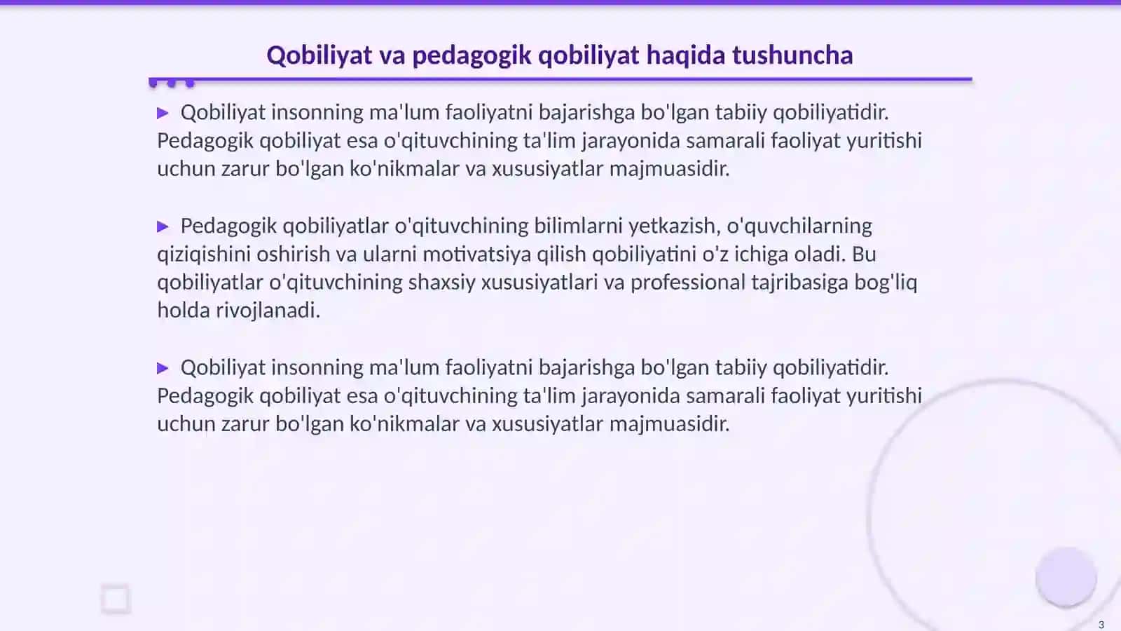 Qobiliyat va pedagogik qobiliyat haqida tushuncha 3