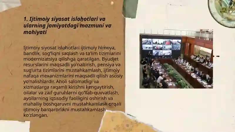 Ijtimoiy Siyosat Ishlohotlari 3
