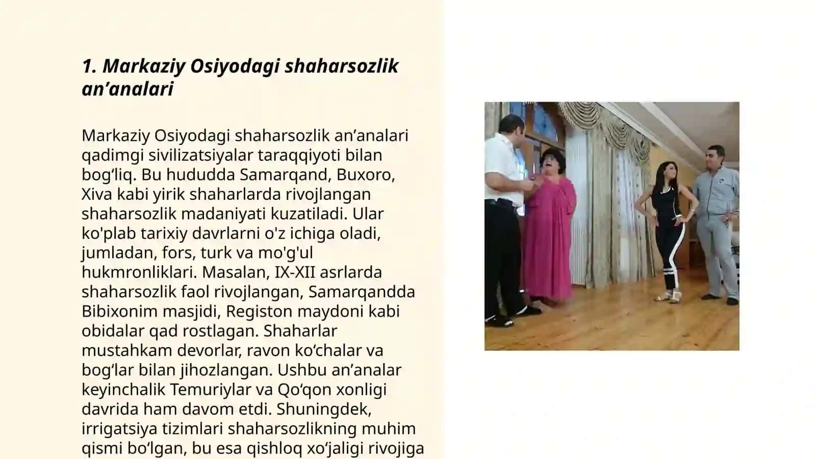 XI XII asrlarda shaharsozlik anʼanalari va meʼmorchilik uslublari 3