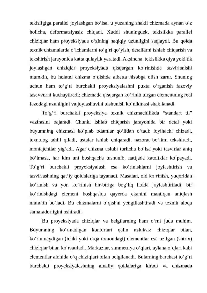 To‘g‘ri burchakli proyeksiyalar 3