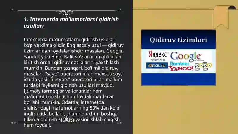 Internetda maʼlumotlarni qidirish usullari 3