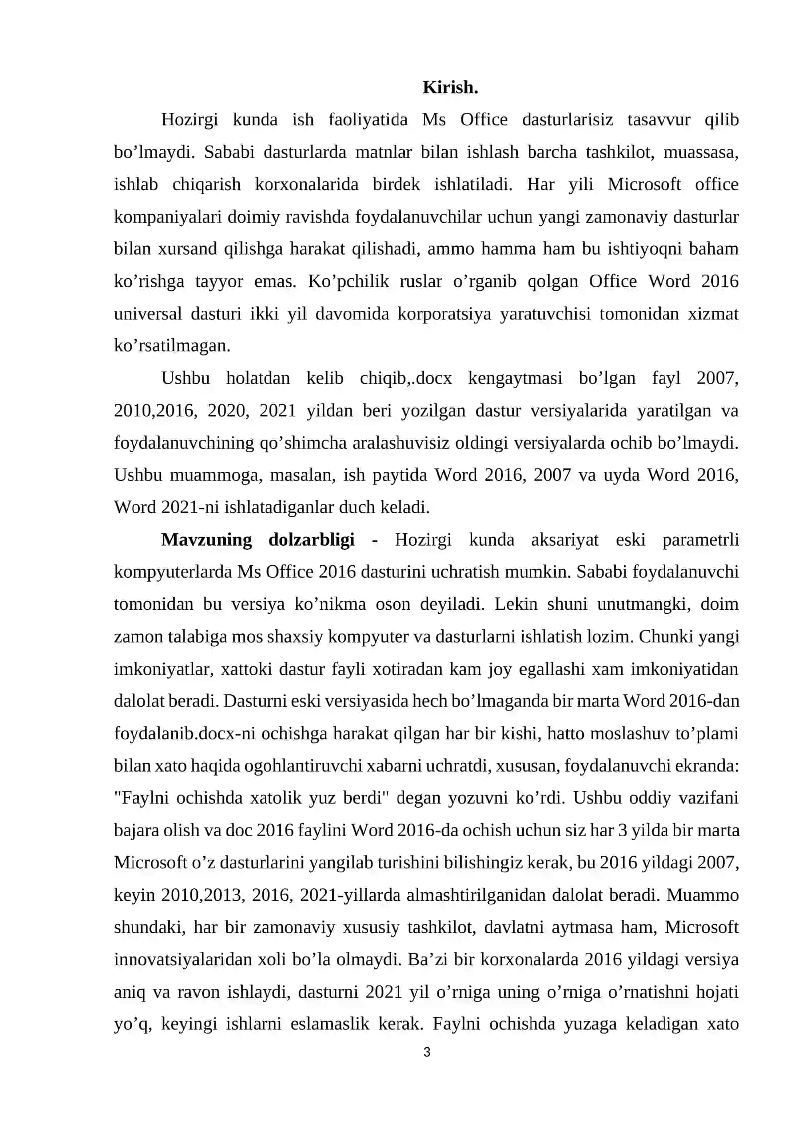 Microsoft Office dasturini o’qitish metodikasi 3