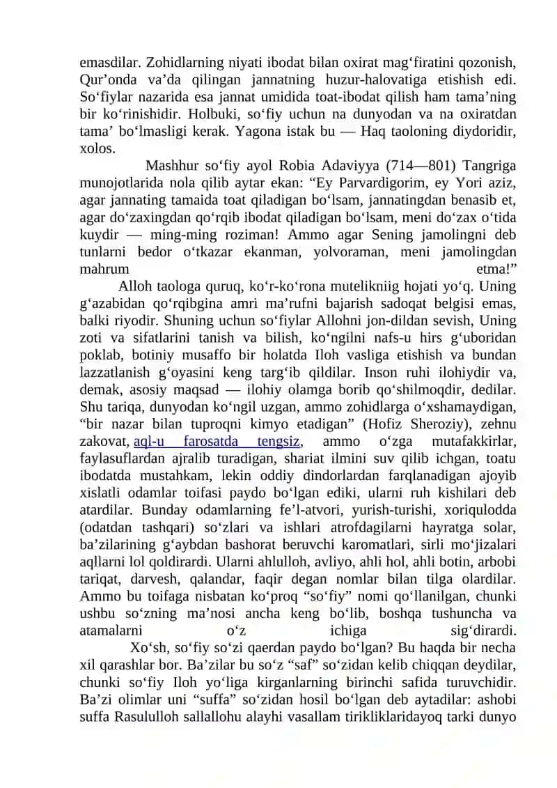 TASAVVUFNING PAYDO BO‘LISH TARIXI VA MANBALARI 3