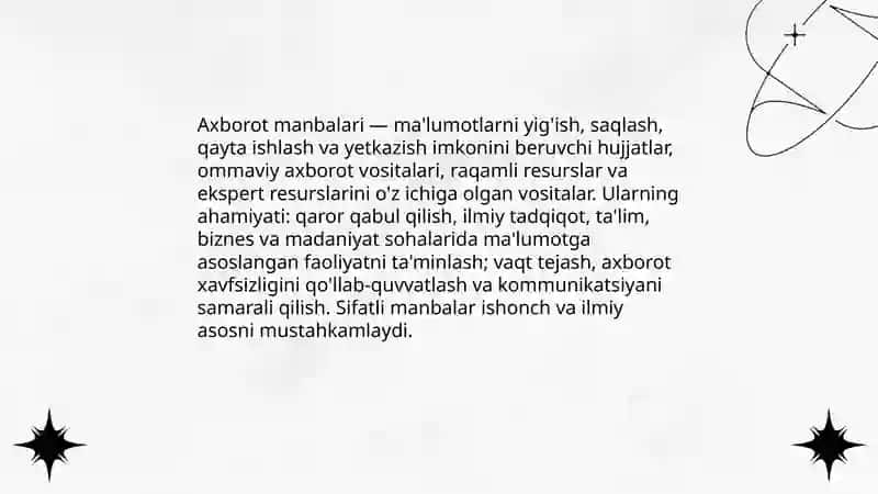 Axborot manbalari va ularning turlari 3