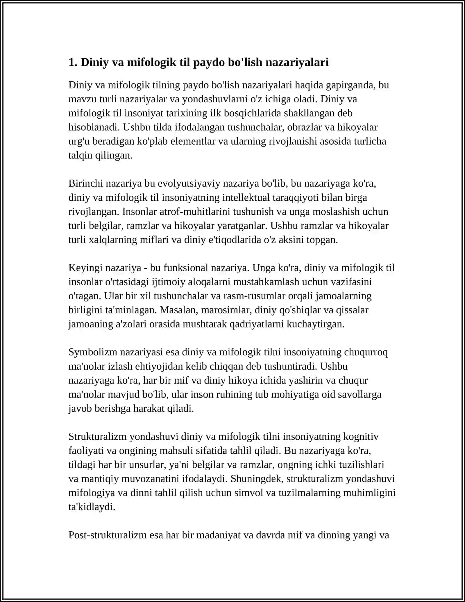TILNING PAYDO BÓLISHI TÓĢRISIDA NAZARYALAR 3