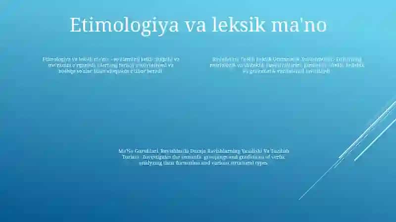 Ravishning Ta'Rifi Leksik Grammatik Xususiyatlari 3