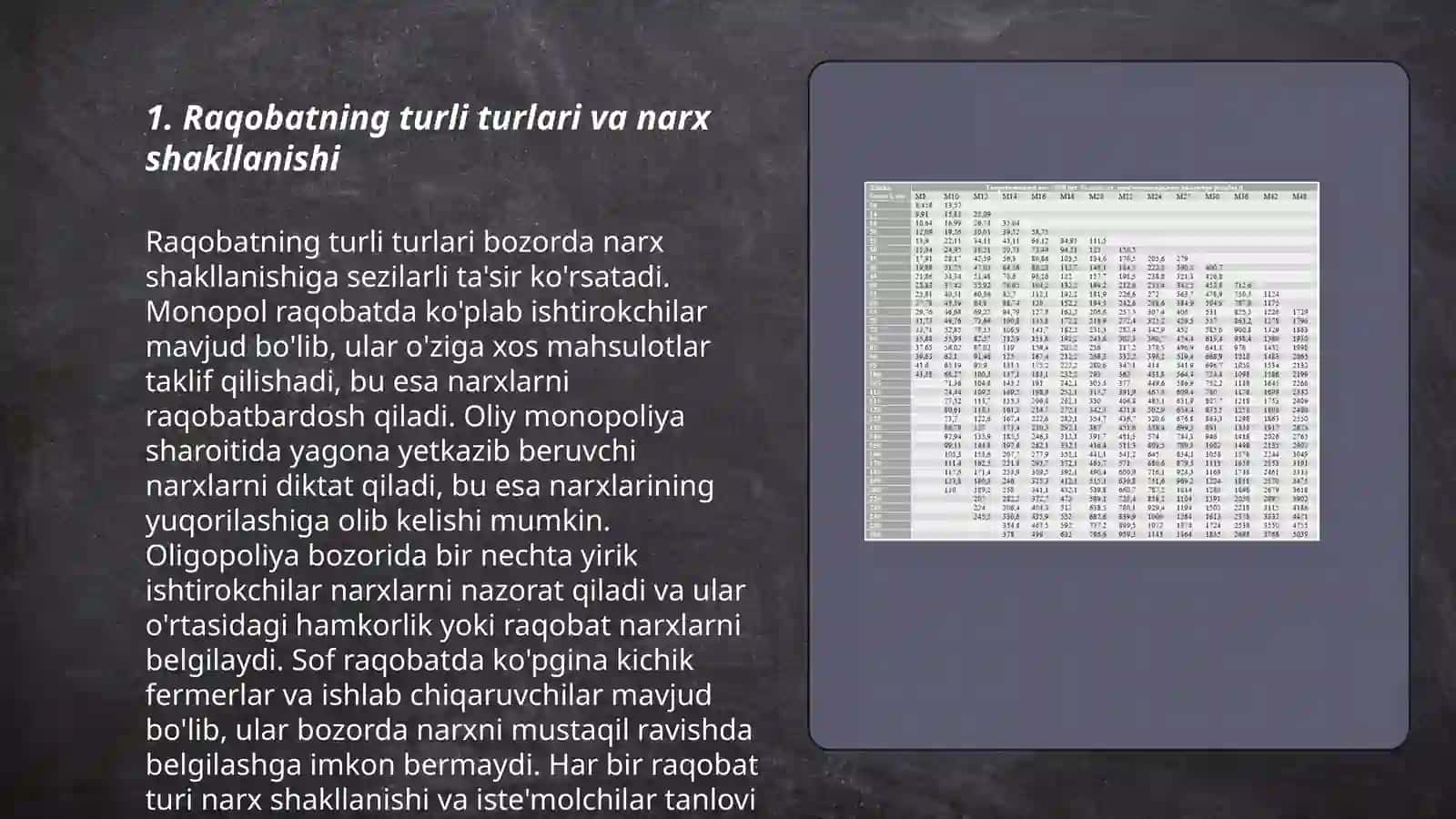 Raqobatning turli ko'rinishlari sharoitida narxning shakllanish xususiyatlari 3