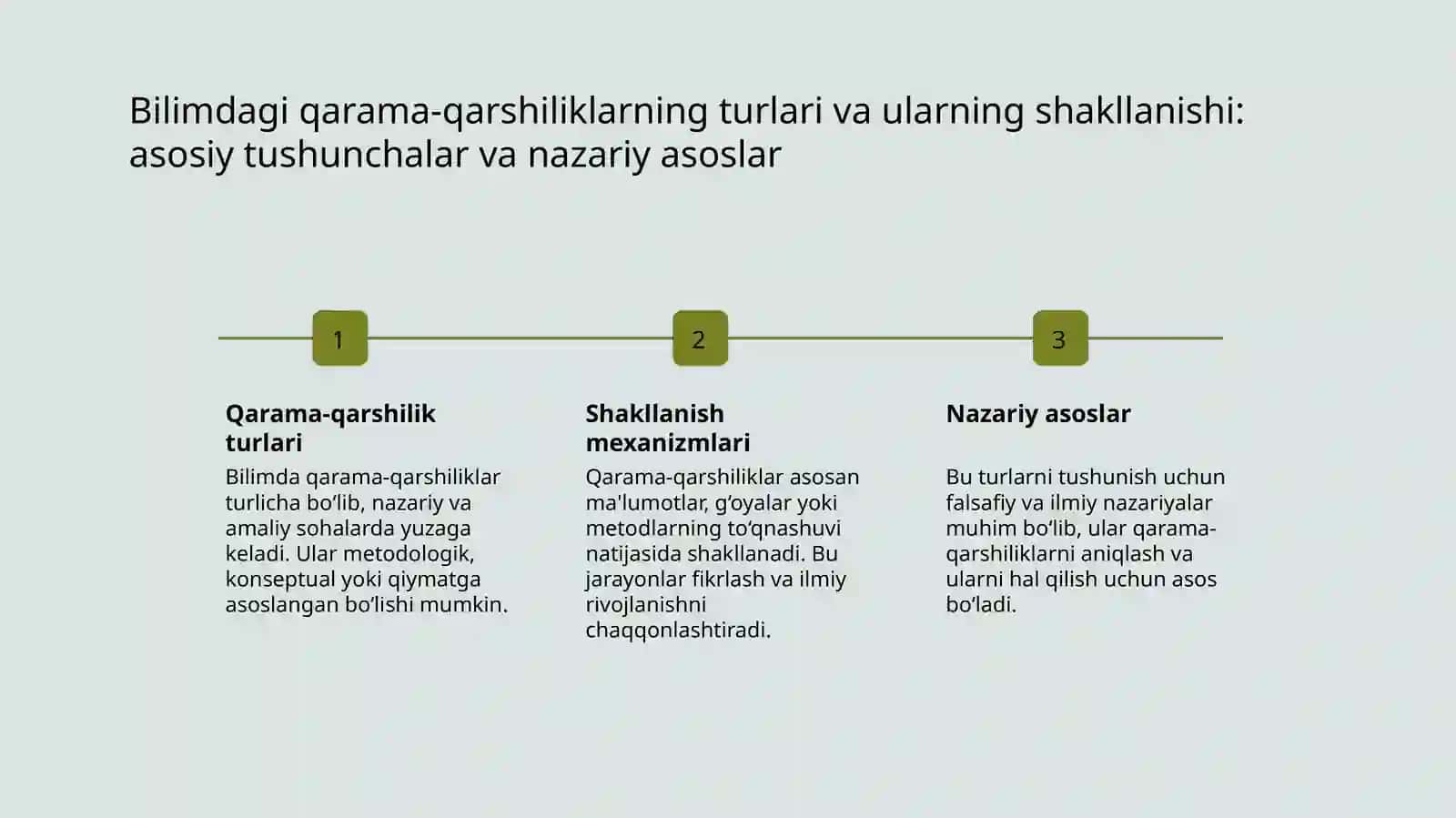Bilimdagi qarama-qarshiliklar va ularning yechimi 3