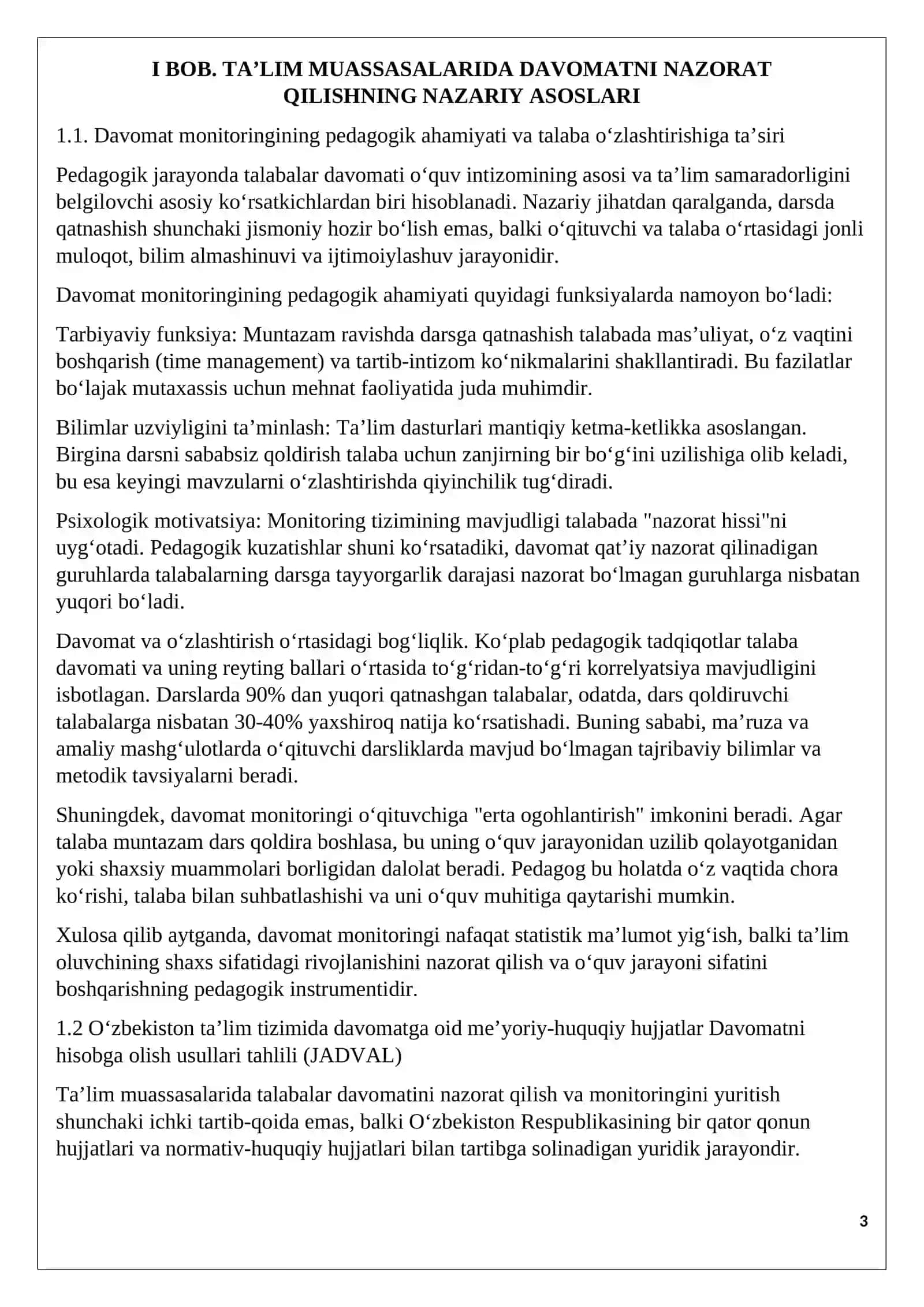 Ta'lim muassalar talabalar davomatini monitoring qilish tizimi 3