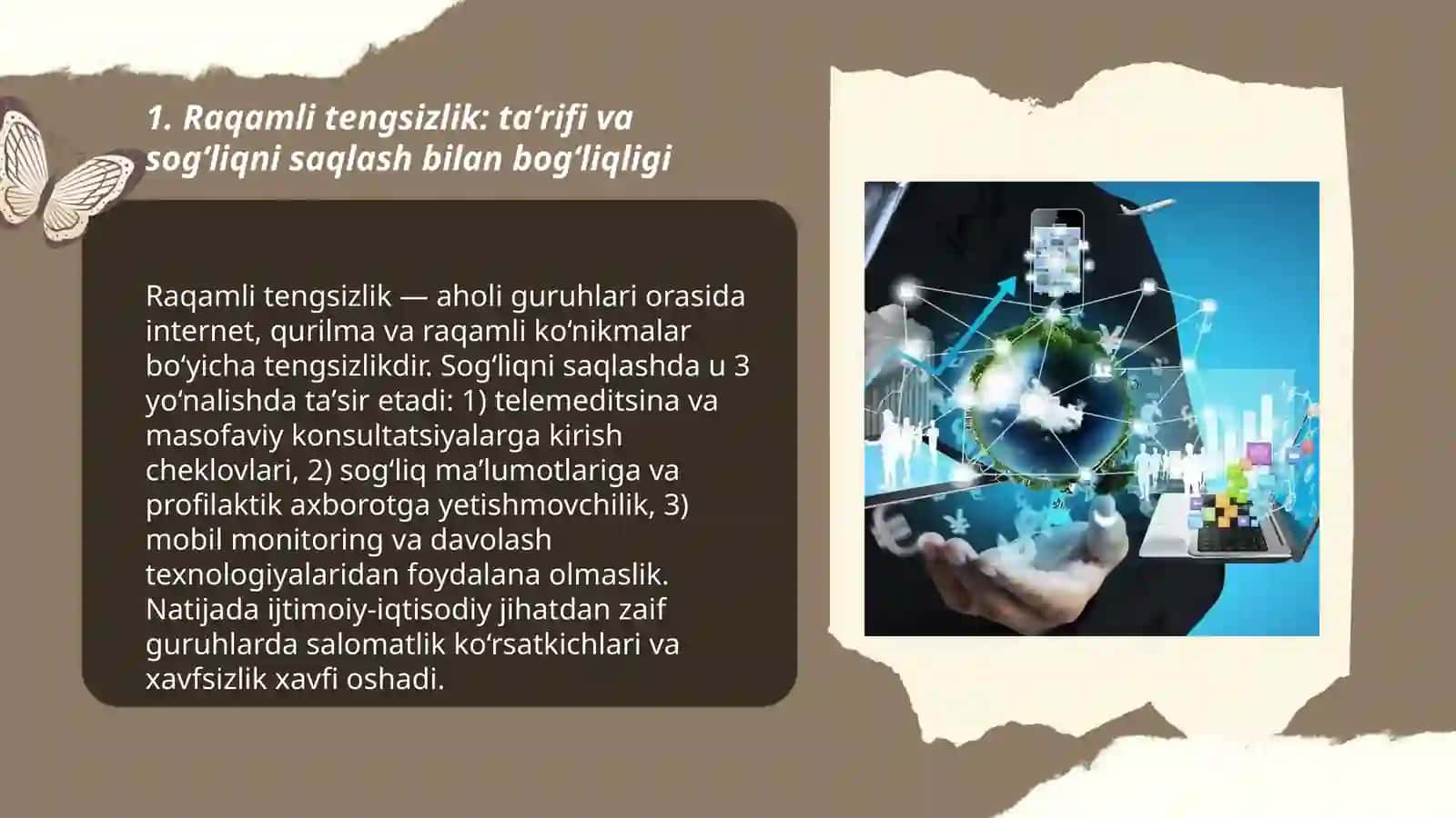Salomatlik va xavfsizlik. Raqamli tengsizlik tushunchasi va sabablari, Sanoati rivojlangan va rivojlanmagan hududlar, Ijtimoiy-iqtisodiy guruhlar 3