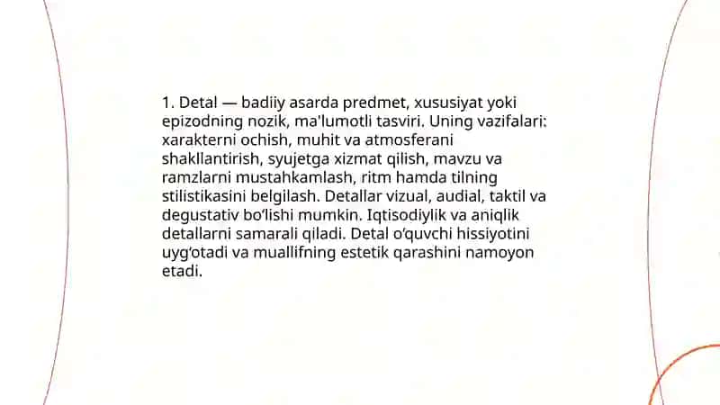 Badiiy asarda detal mavzusi 3